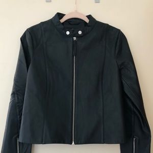 Zara Genuine Leather Moto Jacket - Like New!